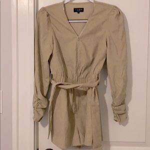 Tan long sleeve romper